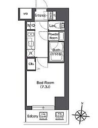 コンフォリア大島DEUX 3階1Kの間取り