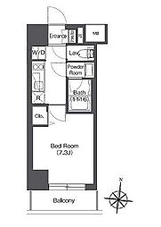 コンフォリア大島DEUX 8階1Kの間取り