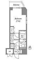 ヒューマンハイム亀戸2 1Kの間取図画像