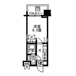 レジディア錦糸町 1Kの間取図画像