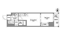 ダフィット錦糸町 1DKの間取図画像