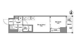 ダフィット錦糸町 1DKの間取図画像