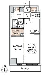 グランカーサ大島 1LDKの間取図画像