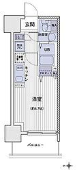 エスティメゾン大島 ワンルームの間取図画像