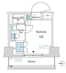 パークアクシス錦糸町スタイルズ ワンルームの間取図画像