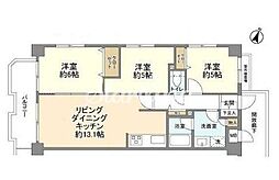 クレッセント大島 3LDKの間取図画像
