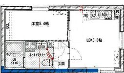 ベルシードステアー亀戸II 1LDKの間取図画像