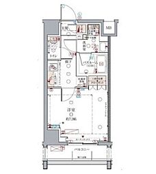 クレヴィスタ亀戸3 1Kの間取図画像