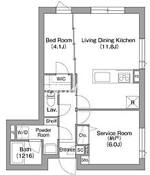 墨田区亀沢2丁目マンション 1SLDKの間取図画像
