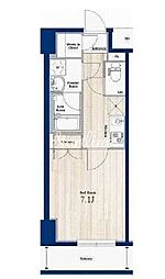 N-stage亀戸 1Kの間取図画像