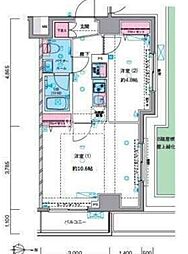 ジェノヴィア押上スカイガーデン 2Kの間取図画像