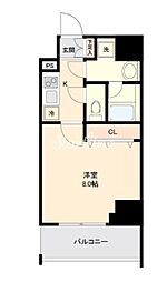 リテラス大島 1Kの間取図画像
