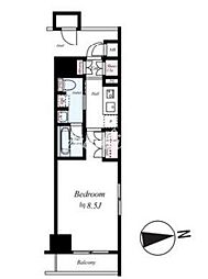ステージグランデ亀戸アジールコート 1Kの間取図画像