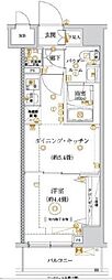 ガリシア亀戸水神 1DKの間取図画像