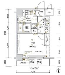 アルコバレーノ亀戸 1Kの間取図画像