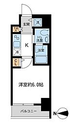 KDXレジデンス大島 1Kの間取図画像
