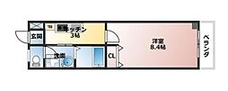 つくばエクスプレス 六町駅 徒歩10分の賃貸マンション 3階1Kの間取り