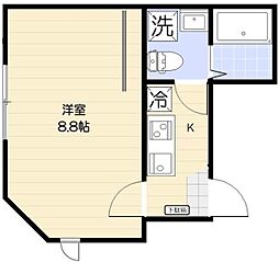 京成押上線 京成曳舟駅 徒歩10分の賃貸アパート 2階1Kの間取り