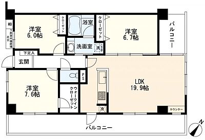 間取り：間取図　3LDK