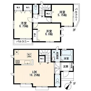間取り:A号棟 3SLDK 間取り:A号棟 3SLDK