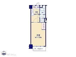 シャンボール川崎 1DKの間取図画像