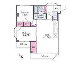 上星川ダイカンプラザ 2LDKの間取図画像