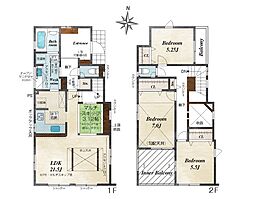 小田原市中曽根　新築戸建　全2棟　1号棟