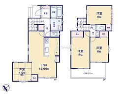 茅ヶ崎市今宿　新築未入居戸建　全8棟　4号棟 4LDKの間取り