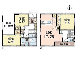 藤沢市鵠沼神明4丁目2期　新築未入居戸建　全1棟