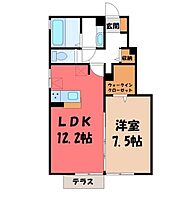 栃木県宇都宮市駒生町（賃貸アパート1LDK・1階・49.44㎡） その2