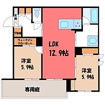 栃木県宇都宮市八千代1丁目（賃貸アパート2LDK・1階・59.54㎡） その2