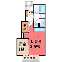 栃木県宇都宮市上野町（賃貸アパート1LDK・1階・30.07㎡） その2