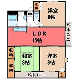 エフハウス2 3LDKの間取図画像