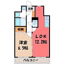 栃木県宇都宮市下戸祭1丁目（賃貸マンション1LDK・6階・45.83㎡） その2