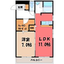 パール キューブ  ｜ 栃木県宇都宮市御幸本町（賃貸マンション1LDK・1階・51.42㎡） その2