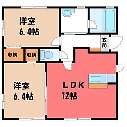 東北本線 宝積寺駅 徒歩20分