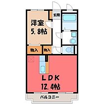 栃木県宇都宮市インターパーク1丁目（賃貸マンション1LDK・1階・44.32㎡） その2