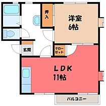 栃木県下野市祇園2丁目（賃貸アパート1LDK・2階・43.75㎡） その2