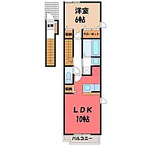 栃木県宇都宮市東簗瀬1丁目（賃貸アパート1LDK・2階・42.80㎡） その2