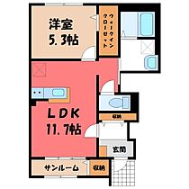 栃木県宇都宮市御幸ケ原町（賃貸アパート1LDK・1階・46.75㎡） その2