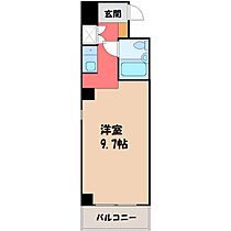 栃木県宇都宮市大通り2丁目（賃貸マンション1R・2階・22.55㎡） その2