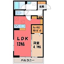 栃木県宇都宮市桜5丁目（賃貸アパート1LDK・1階・40.39㎡） その2