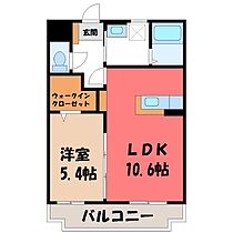 栃木県宇都宮市御幸町（賃貸マンション1LDK・1階・41.22㎡） その2