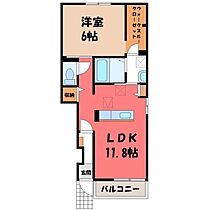 栃木県河内郡上三川町大字上三川（賃貸アパート1LDK・1階・45.33㎡） その2