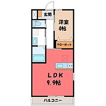 栃木県下野市小金井（賃貸アパート1LDK・2階・36.00㎡） その2