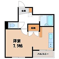 栃木県宇都宮市南大通り4丁目（賃貸マンション1K・3階・24.90㎡） その2