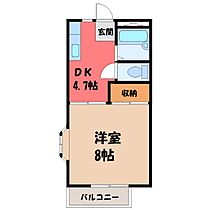 栃木県宇都宮市大和3丁目（賃貸アパート1DK・2階・27.08㎡） その2