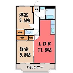間取図画像 2LDK