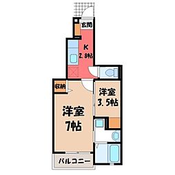 ワールドプレイスE 2Kの間取図画像