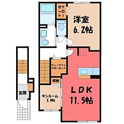 メゾン・ストリート 1LDKの間取図画像